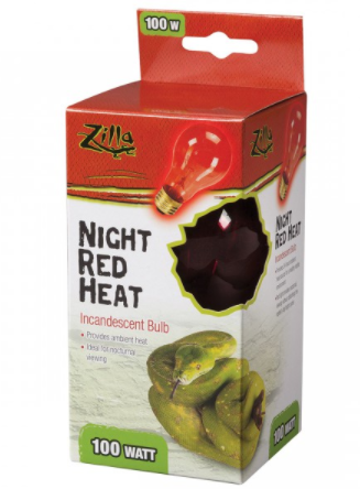 Zilla Incandescent Night Red Heat Bulb - 100 W