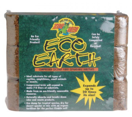 Zoo Med Eco Earth Coconut Fiber Substrate - 3 Bricks